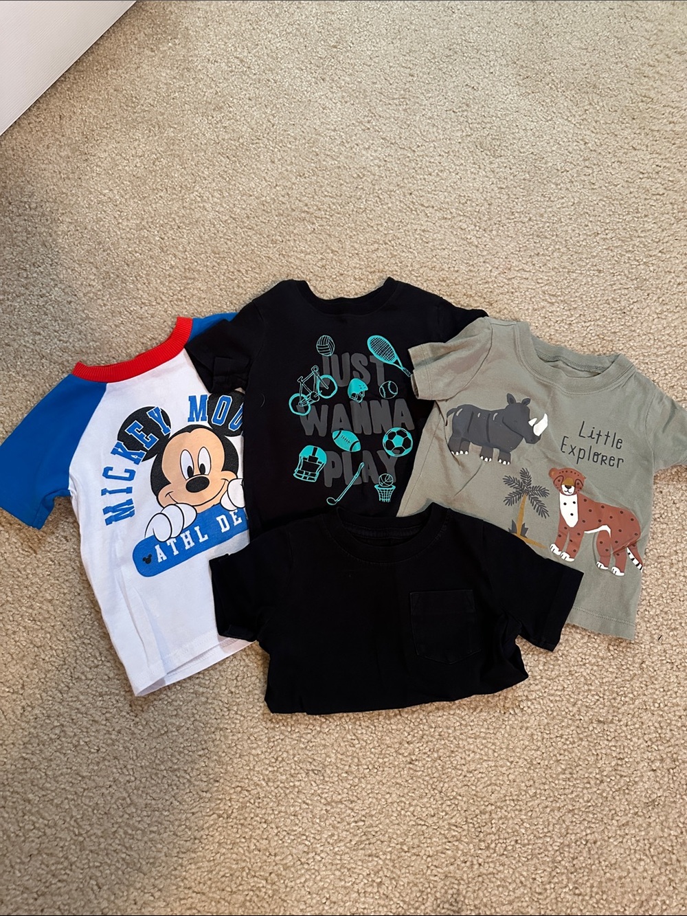 Disney Mickey Mouse Blue & White Raglan Tee for Kids